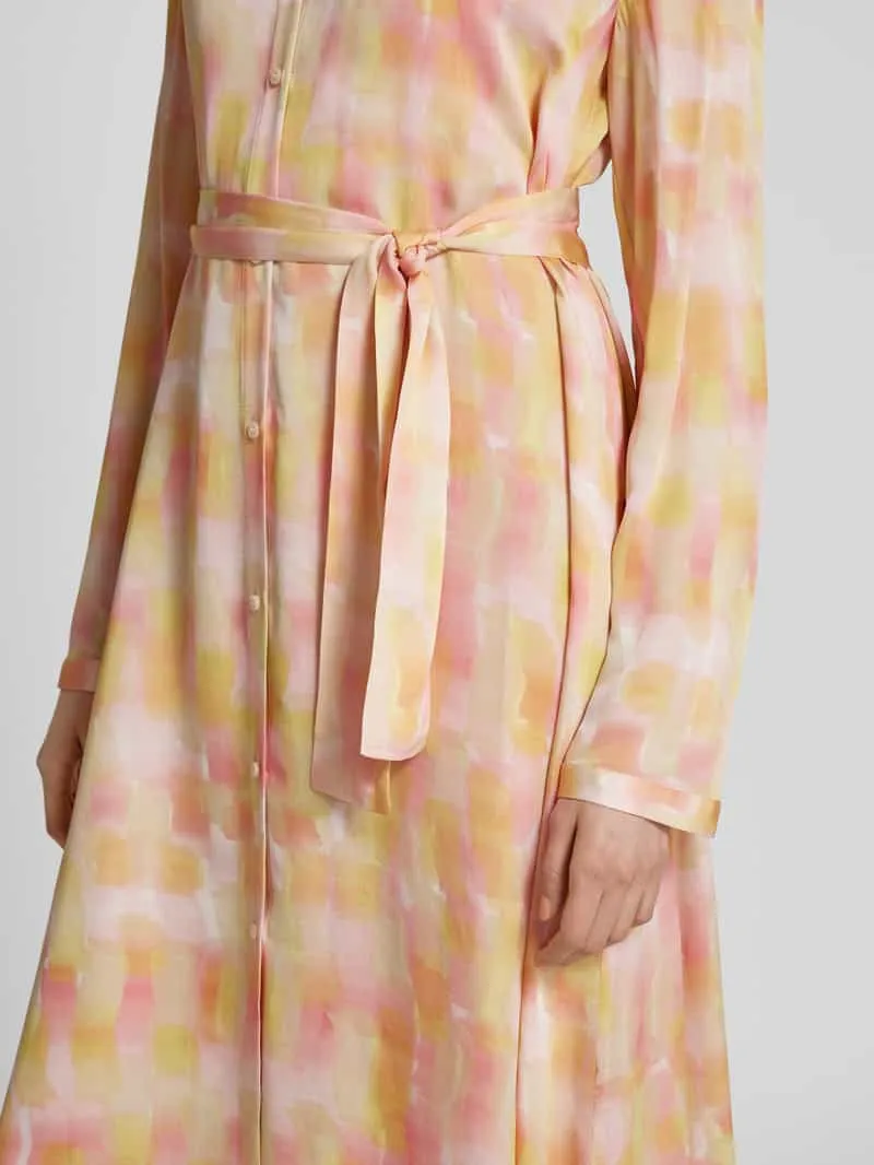 Armani Exchange Midi-jurk met strikceintuur roze, foto 5