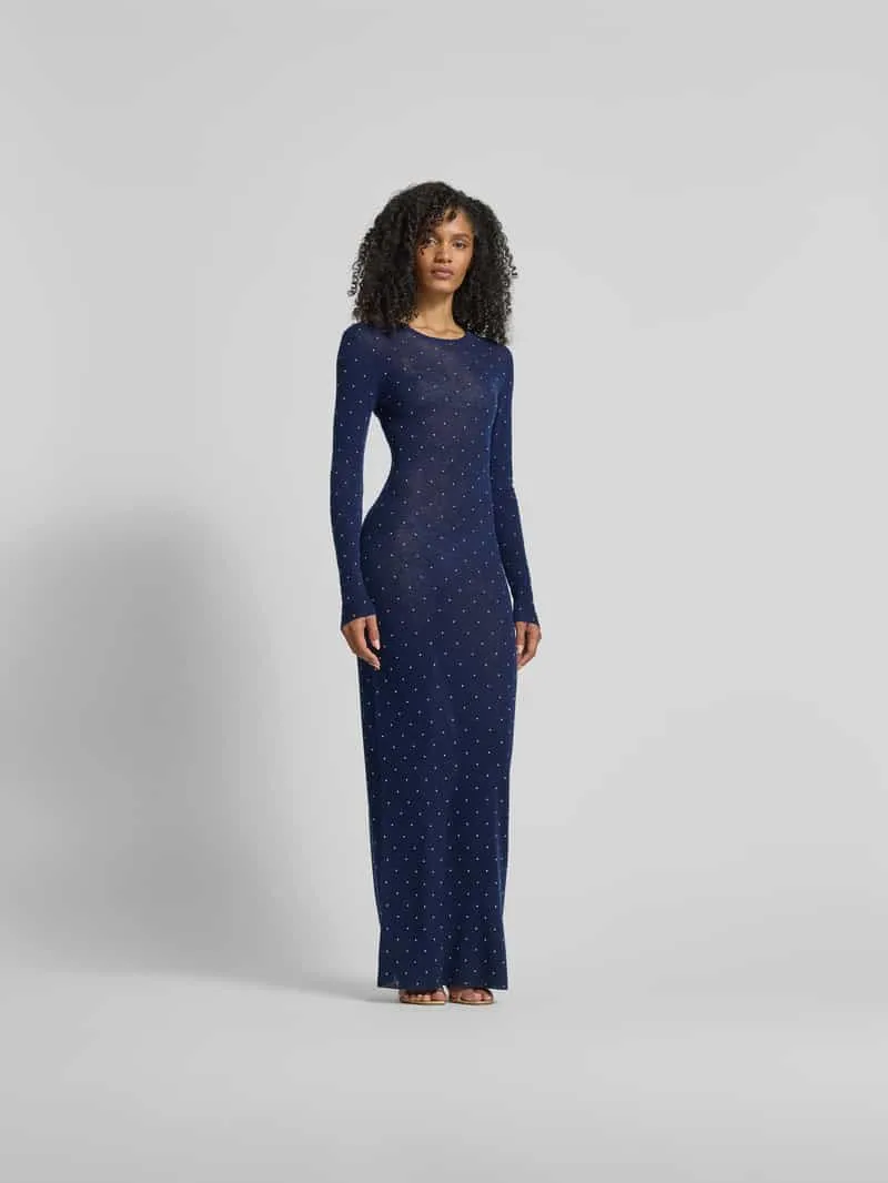 Rabanne Maxi-jurk in semi-transparant design Blauw