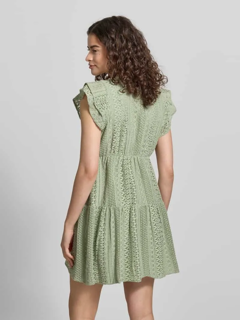 Only Getailleerde blousejurk van katoenmix model 'HELENA' mintgroen, foto 3