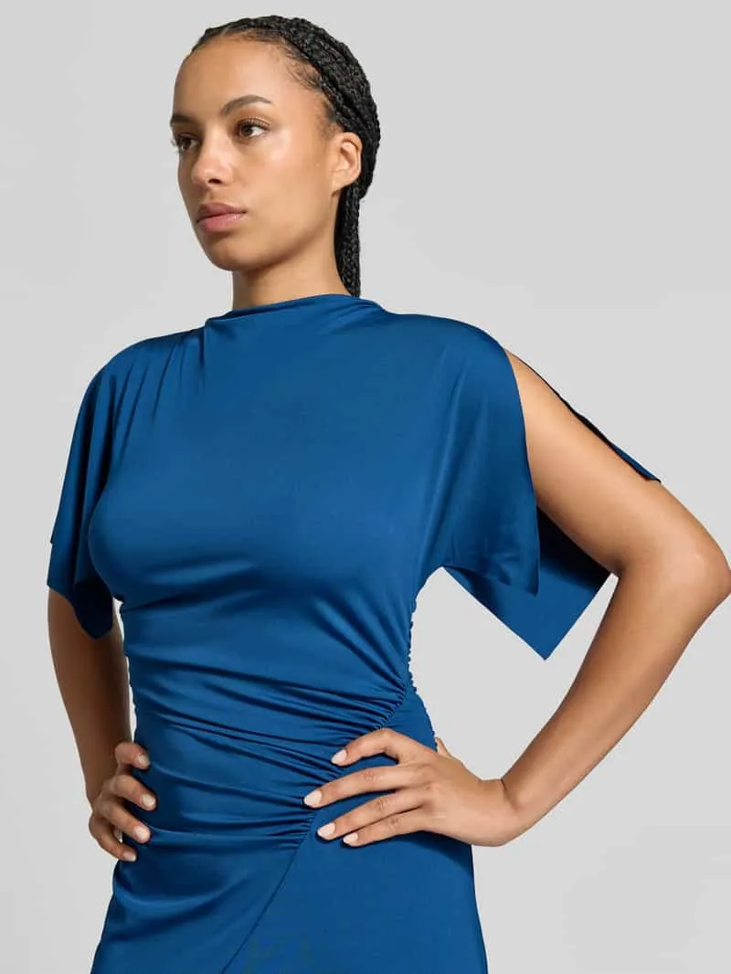 Victoria Beckham Avondjurk met drapering model 'CAPSLEEVEDRESS' blauw, foto 4