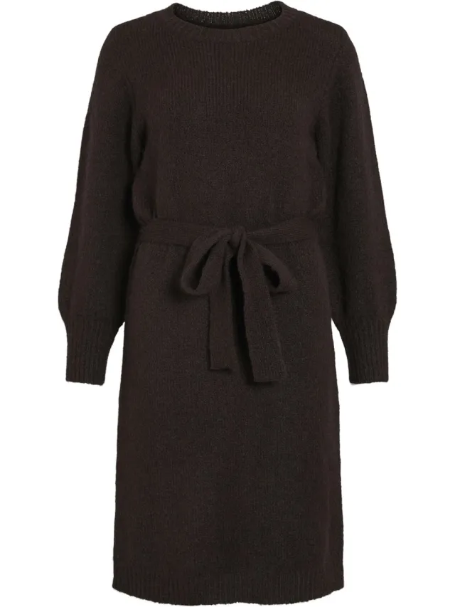 Vila maxi-jurk VILAMPE gebreid Coffee Bean