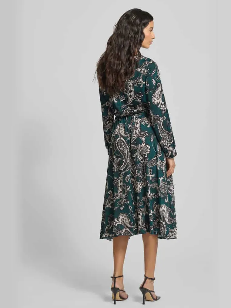 Rinascimento Cocktailjurk met ronde hals Groen