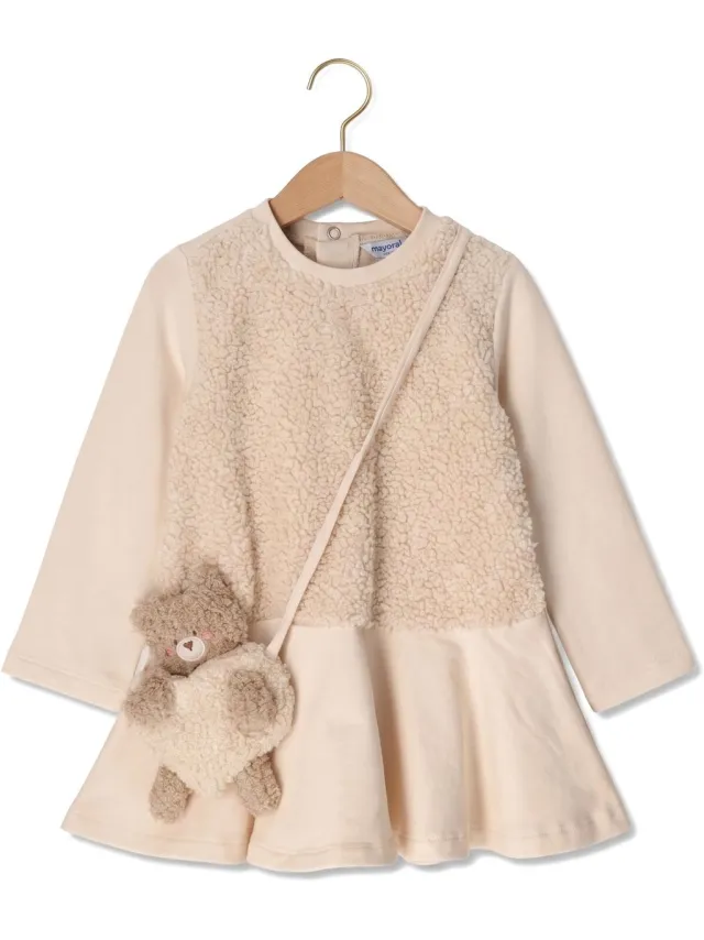 Mayoral Combined Dress With Bag Unisex - Jurk - Beige