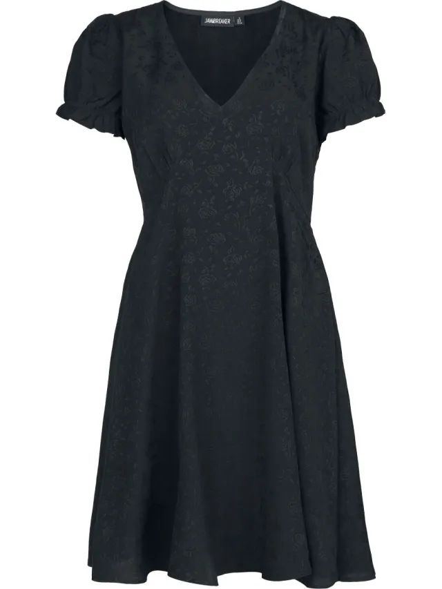 Jawbreaker Jacquard Mini Babydoll Dress Dames Mini-jurk - zwart