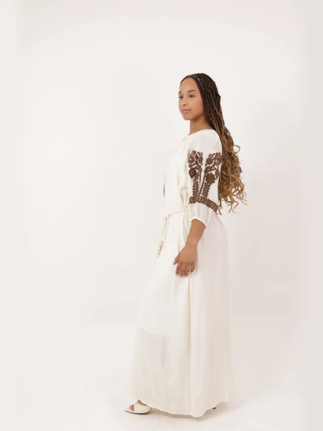 Elara Maxikleid White