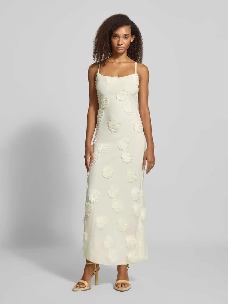 Gina Tricot maxi-jurk met verstelbare bandjes spaghettibandjes Offwhite