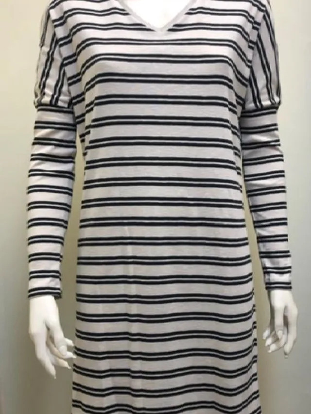 Moscow Off-White/ Zwart - Dress/ Jurk