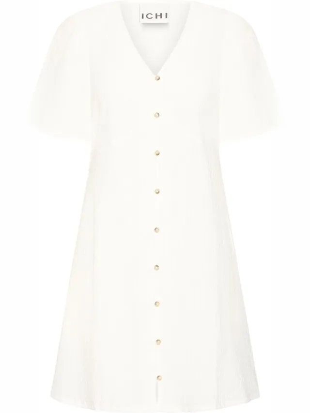 Ichi IHLIFANA DR2 - Dames - Mini jurken cloud dancer