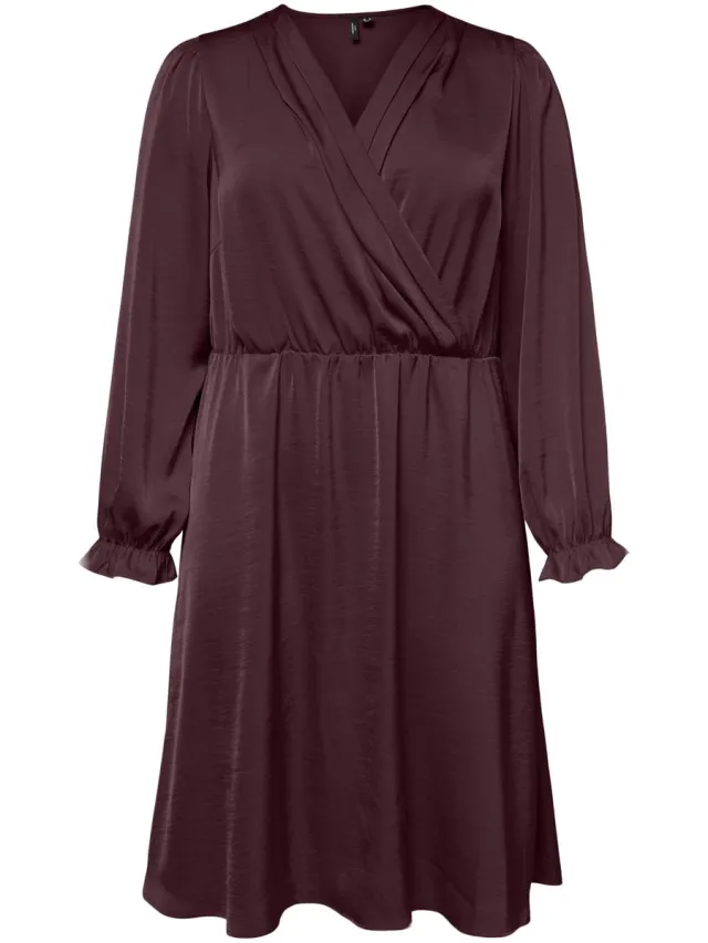 Vero Moda Curve Jurk VMCMARY Midi-jurk Windsor Wine 1