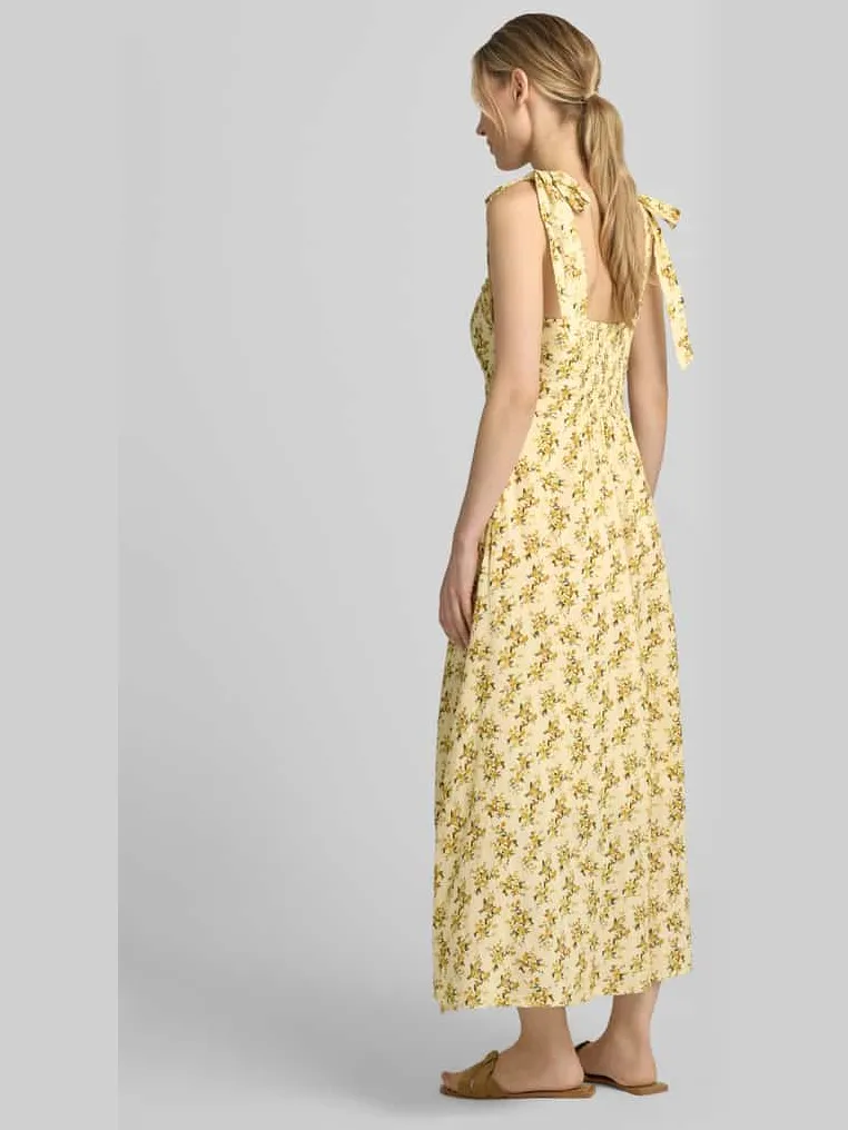Yas midi-jurk met all-over bloemenmotief model 'Yaselin' geel, foto 3