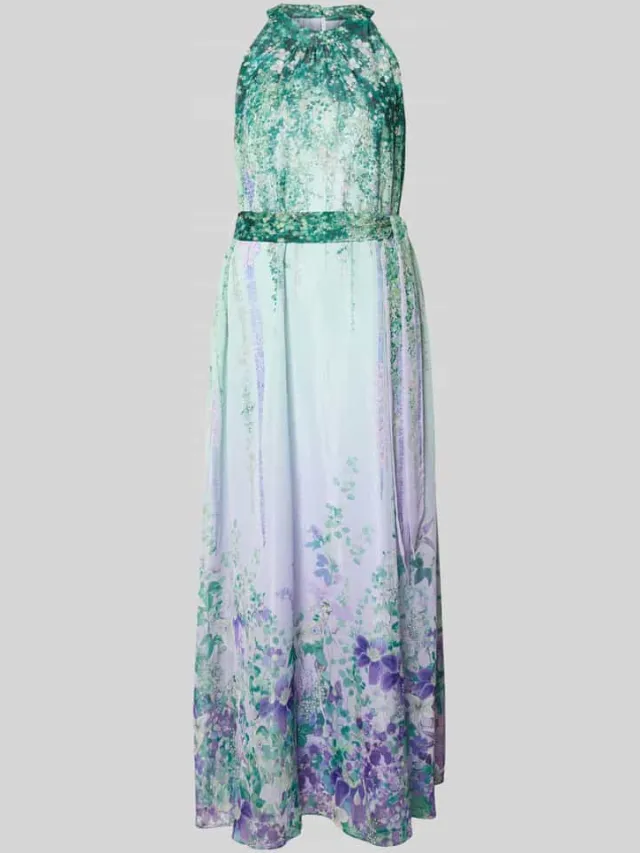Marc Cain maxi-jurk met strikceintuur groen, foto 2