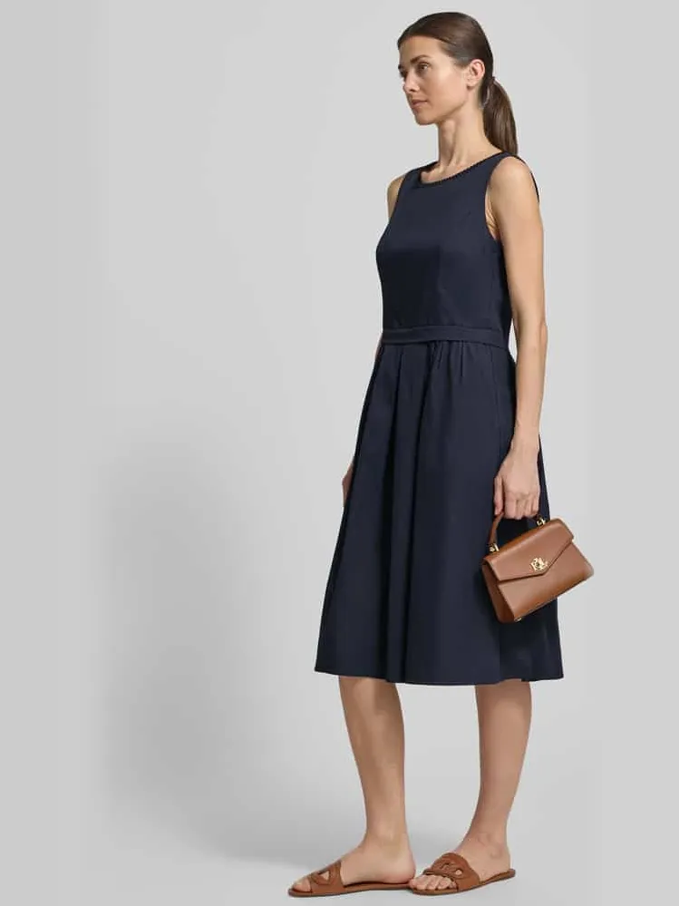 ROBE LÉGÈRE Midi-jurk met Ronde hals marineblauw, foto 3