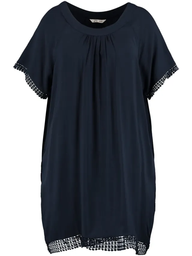 Z-ONE Dames Jurk - Grote Maat - 40/42 Blauw
