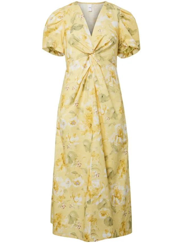 Yas Midi jurk YASSTRAY Pale Banana