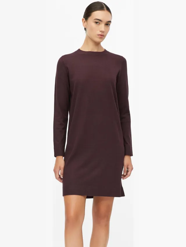 S.Oliver female - Gebreide jurk van een viscose-mix bordeaux