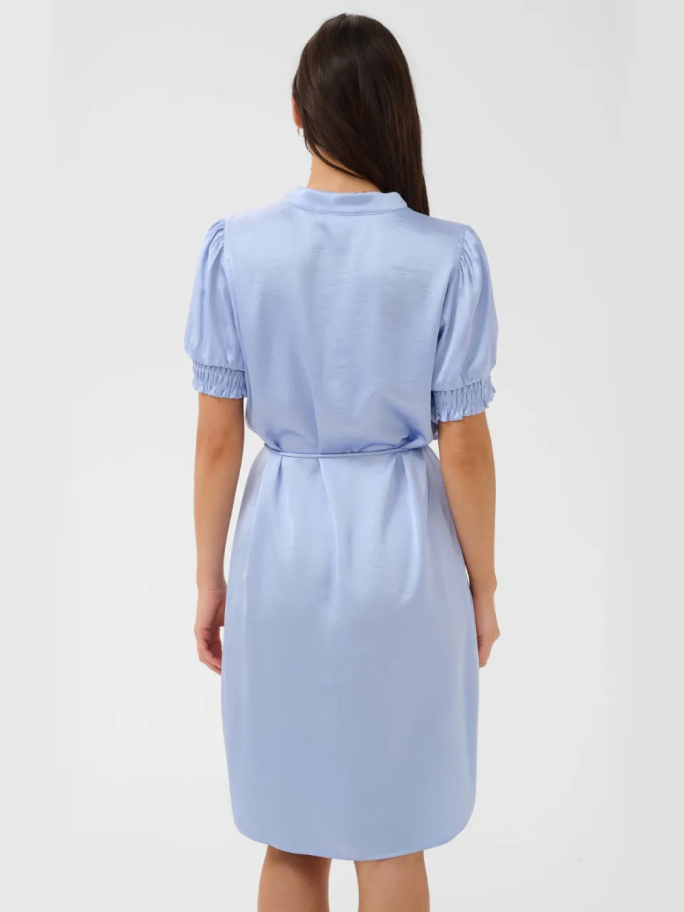 Saint Tropez mini jurk met ceintuur - lichtblauw, foto 4