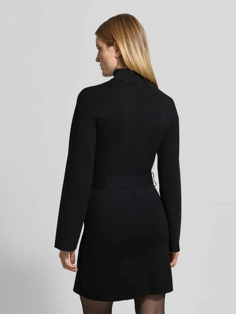 Yas Tricotjurk van viscosemix met riem model 'HAFNI' zwart, foto 3