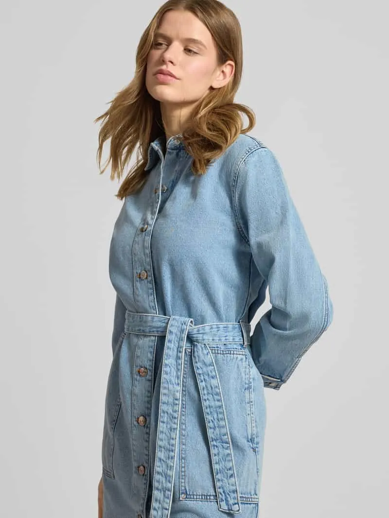 Calvin Klein Mini-jurk in Denimlook met platte kraag, foto 5