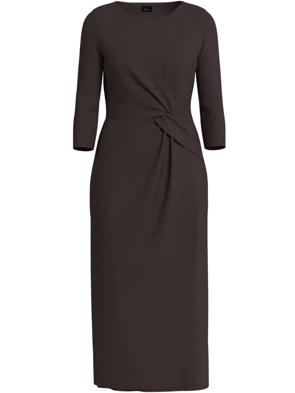 s.Oliver BLACK LABEL midi kokerjurk donkerbruin, foto 2
