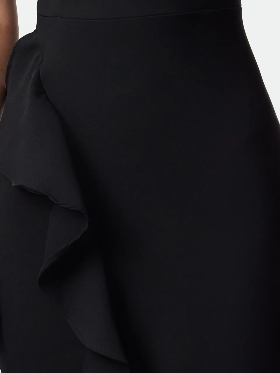 Trendyol TRENDYOLMİLLA Dames Zwart Effen Midi Mouwloos Stijlvol/Avond Asymmetrisch Jurken, foto 2
