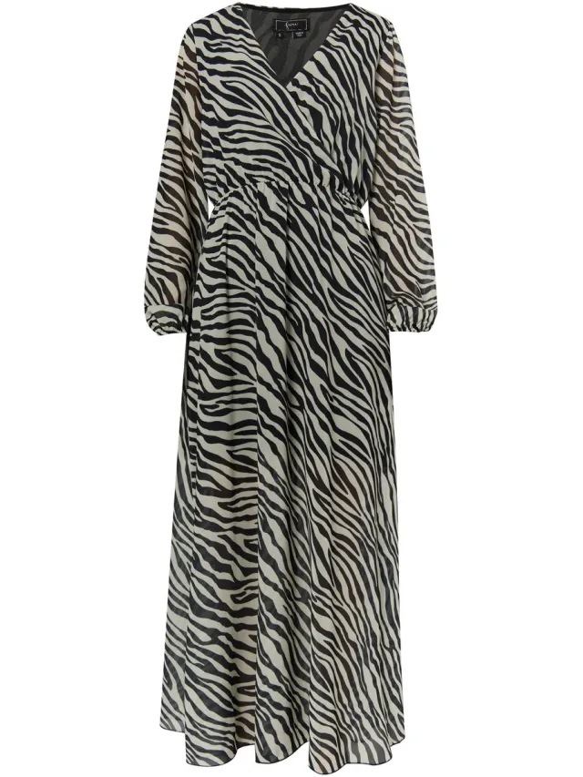 Faina Jurkje met zebraprint wit zwart