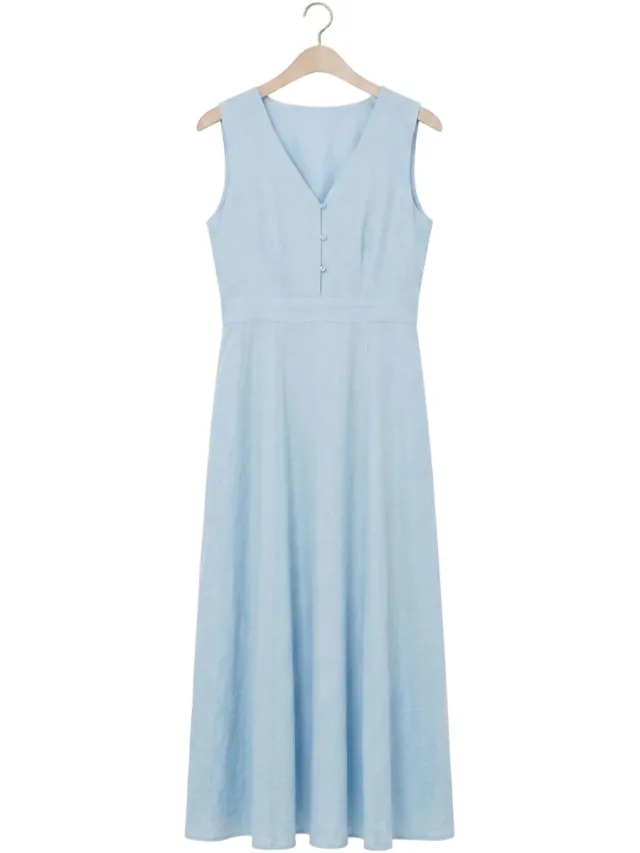MSCH Copenhagen Mschdaria Sl V Dress Dames - Jurk - Lichtblauw