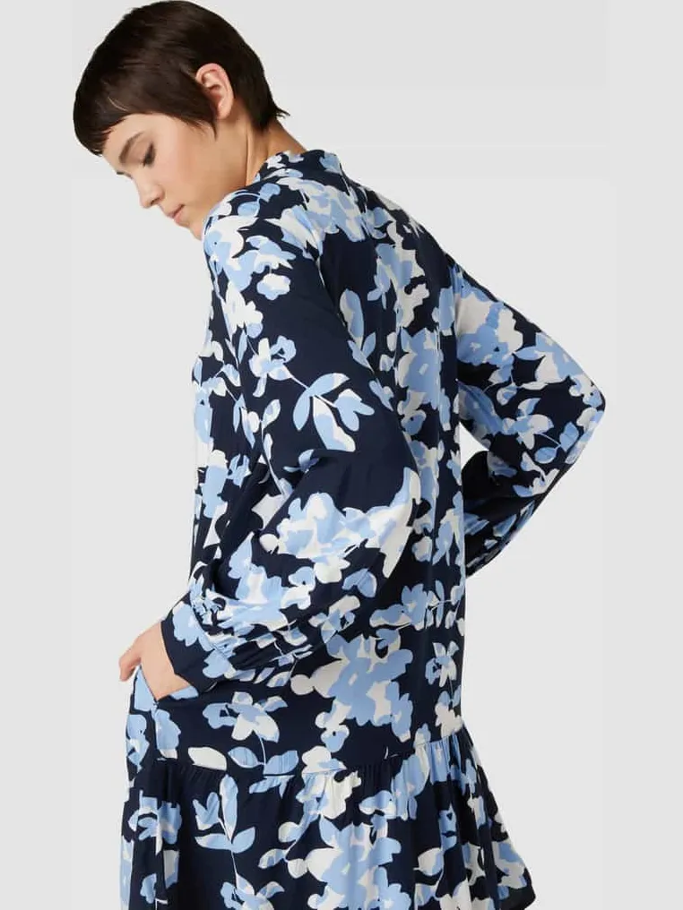 Tom Tailor Mini-jurk van viscose met all-over motief bleu, foto 4
