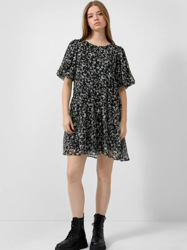QS female - Chiffon jurk zwart