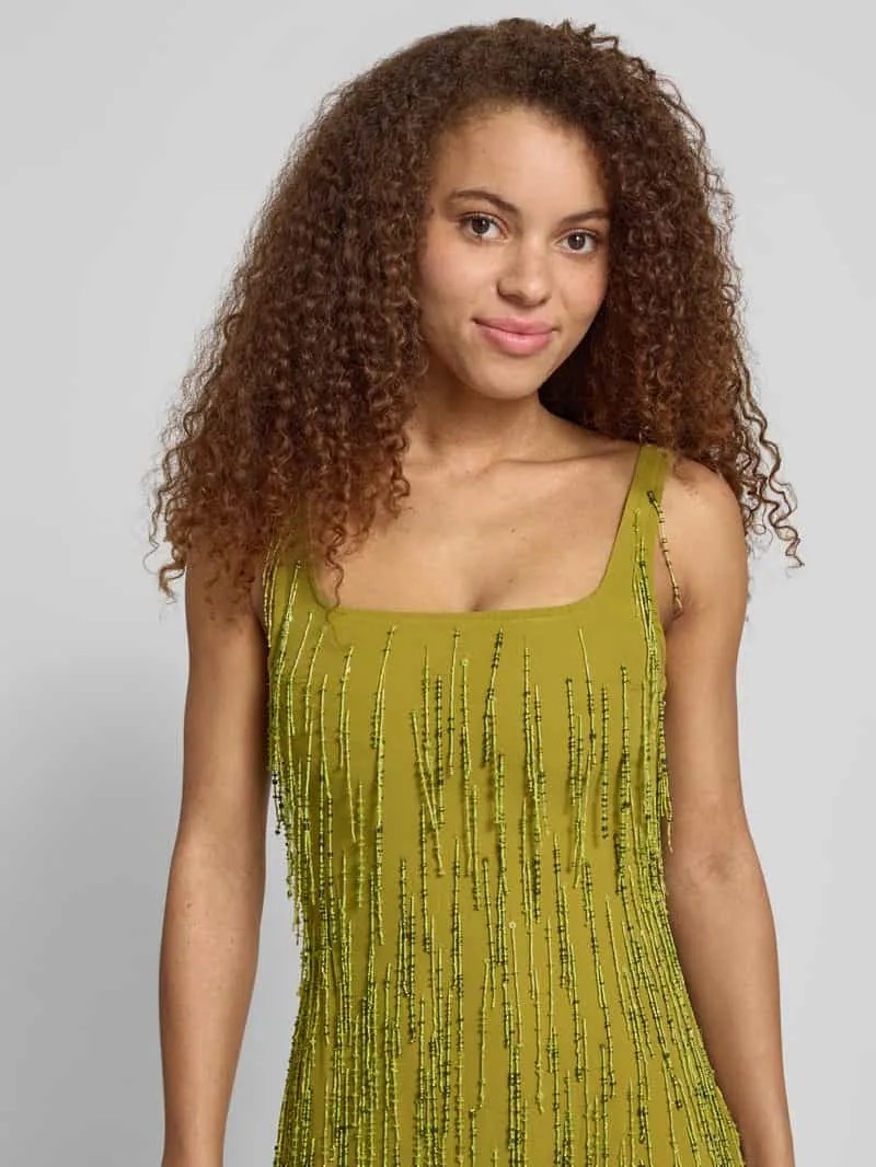 Topshop Mini-jurk met franjes model 'ELLEN' groen gemêleerd, foto 4