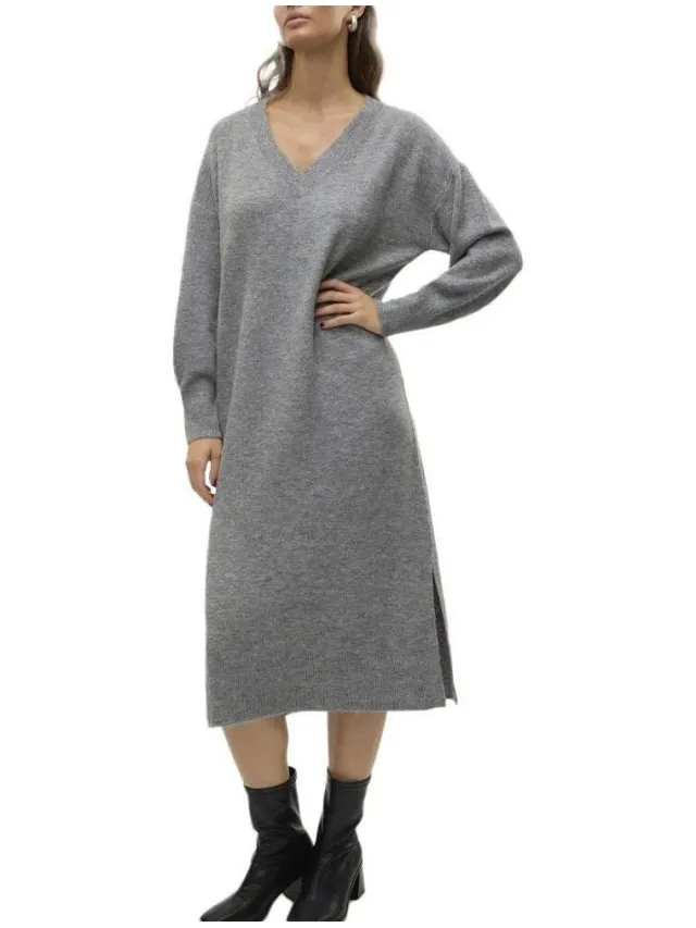 Vero Moda Lange Jurk Vero Moda Jupiter Grijs