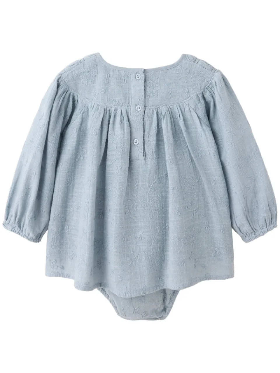Mango korte A-lijn babyjurk met borduursel blauw, foto 2