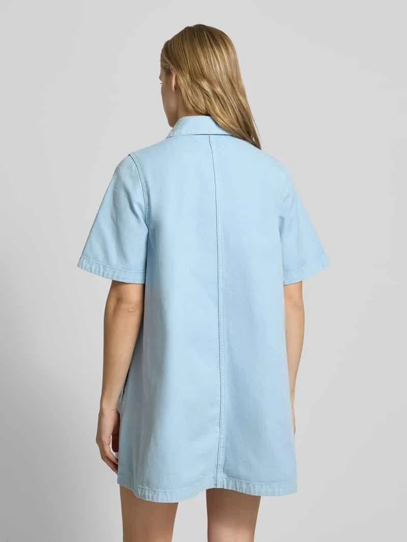 Tommy Jeans Oversized mini-jurk van puur katoen lichtblauw, foto 3