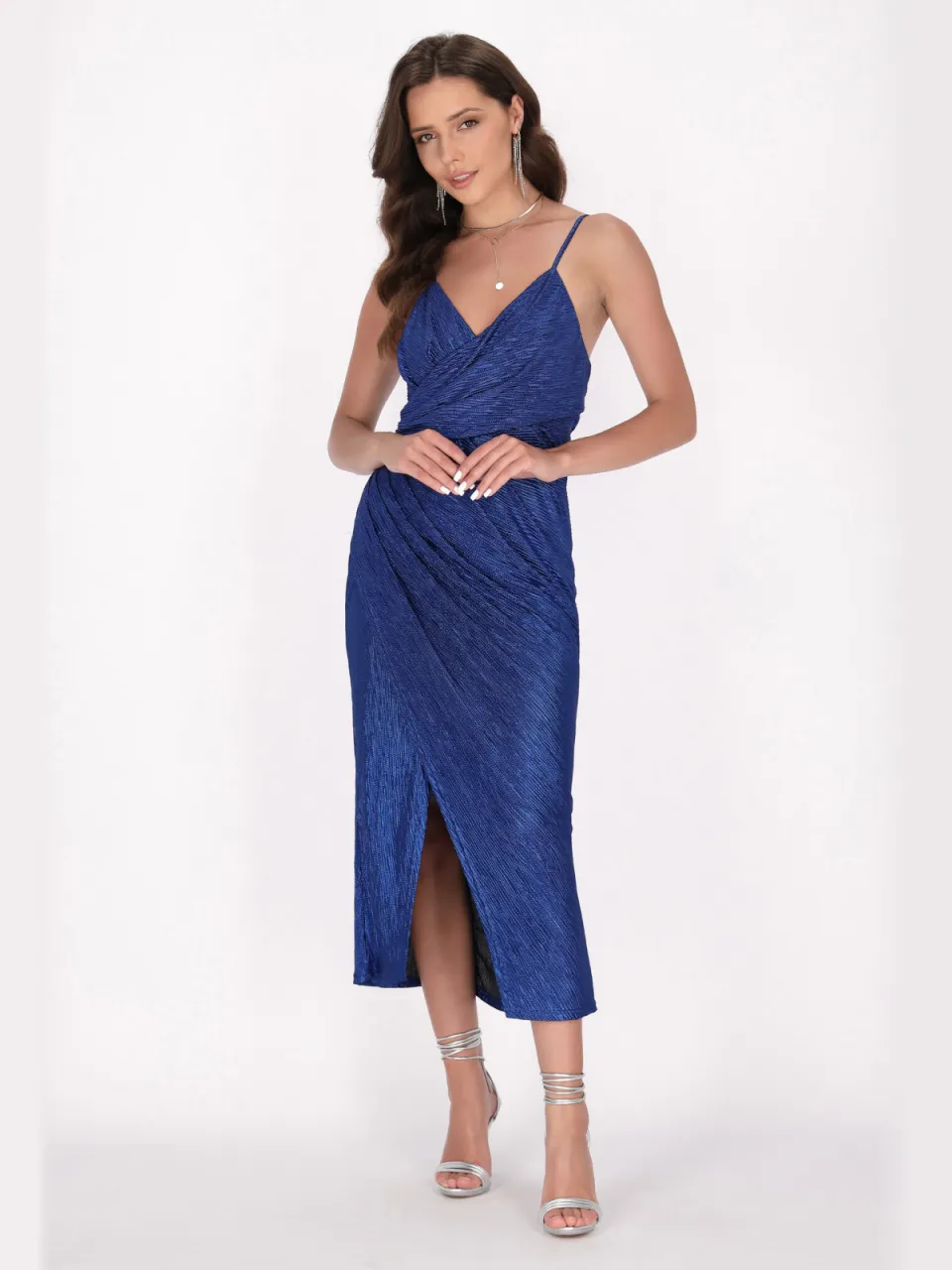 Faina Jurk Dames blauw
