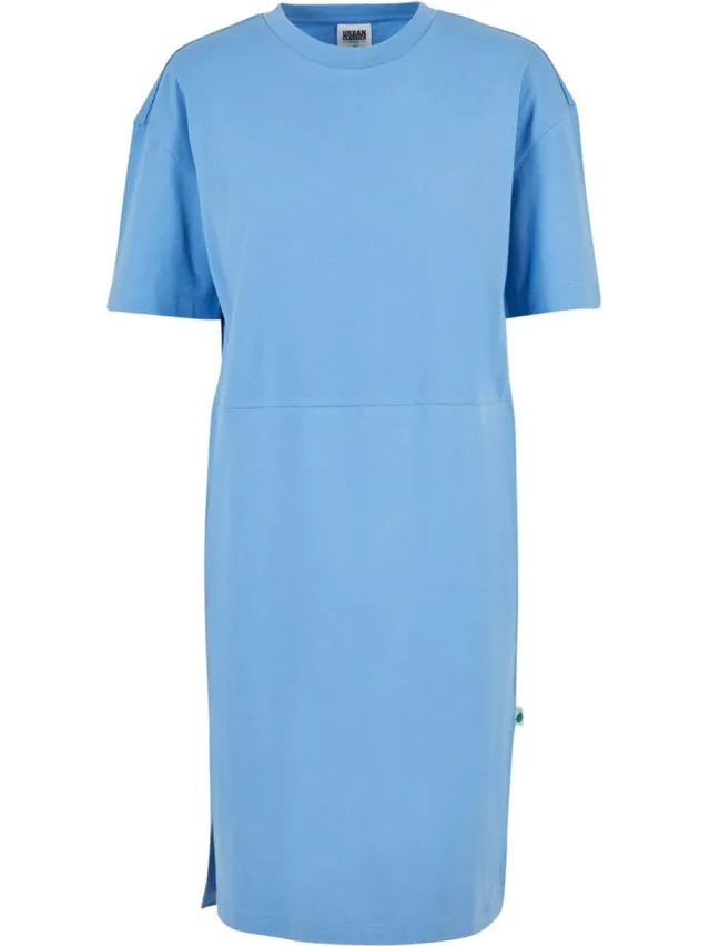 Urban Classics Organic Oversized Slit Tee Korte jurk - XS - Blauw