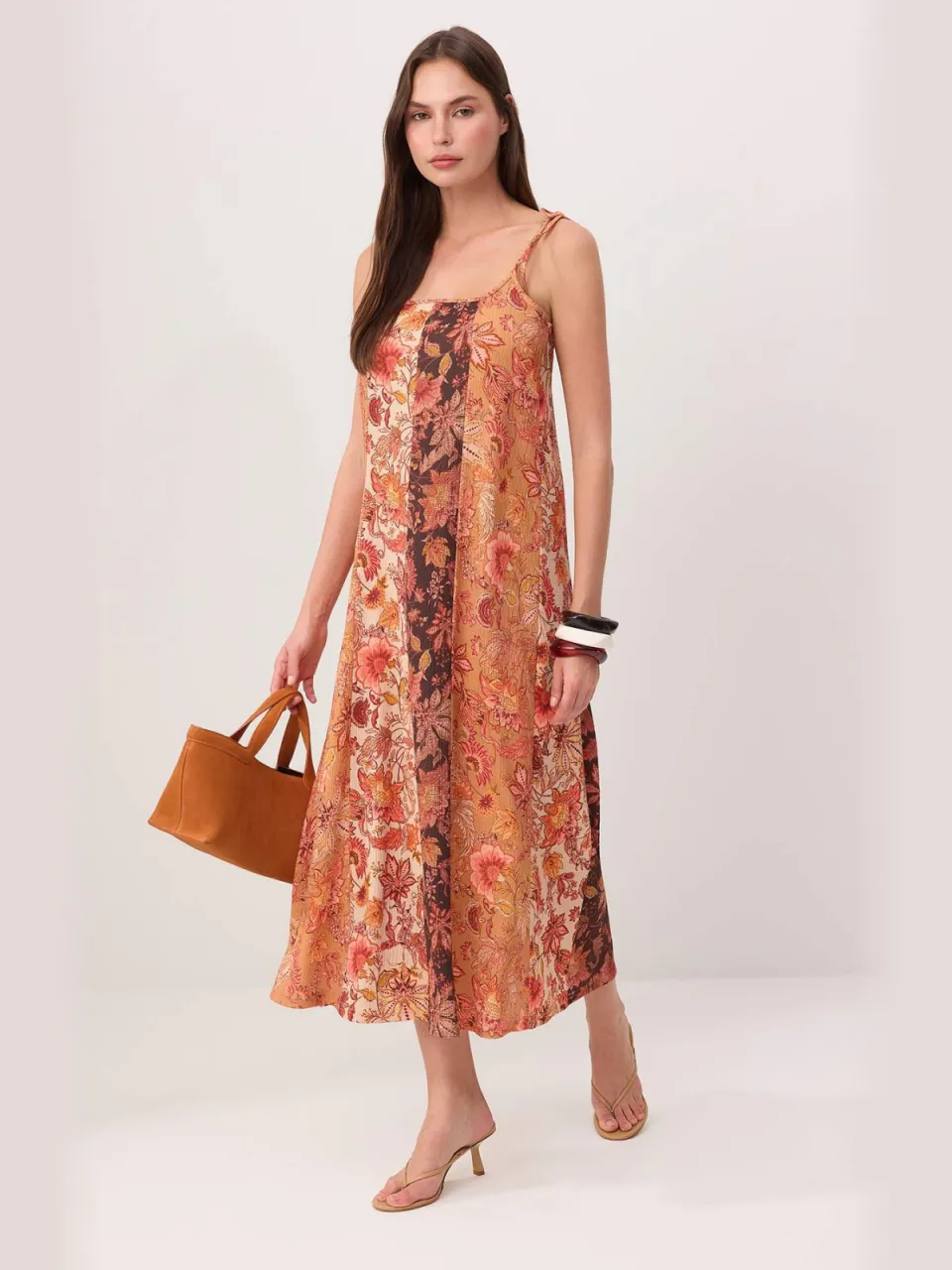 Trendyol TRENDYOLMİLLA Dames Meerkleurig Paisley Maxi Mouwloos A-lijn Jurken veelkleurig, foto 2