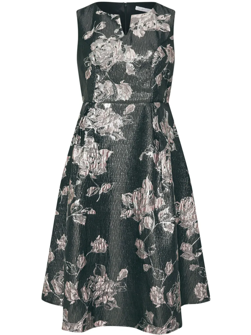 Yours London Jacquard Midaxi Jurk Met Bloemenmotief In Metallic Zwart, foto 5