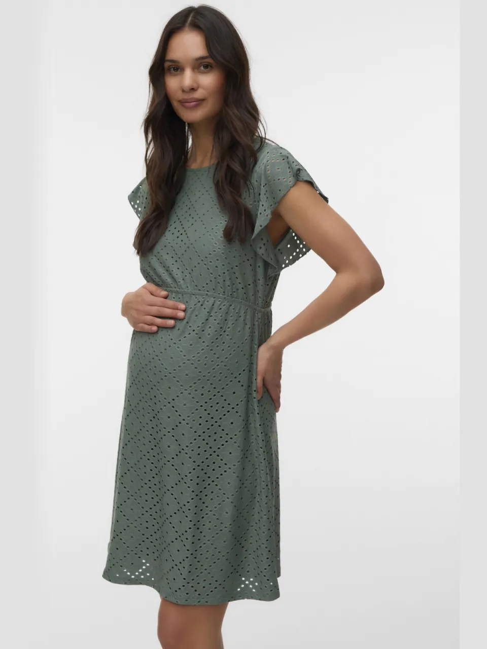Vero Moda MATERNITY zwangerschapsjurk groen, foto 2