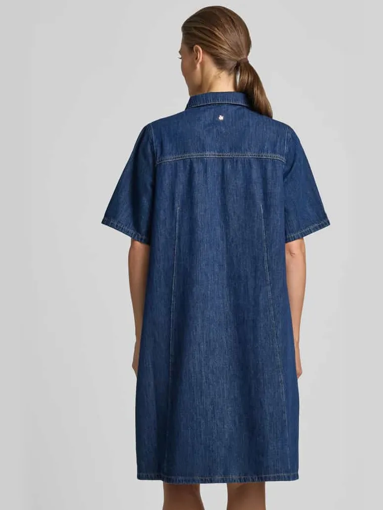 Mos Mosh Knie-lange denimjurk met borstzakken model 'Biba East', foto 4