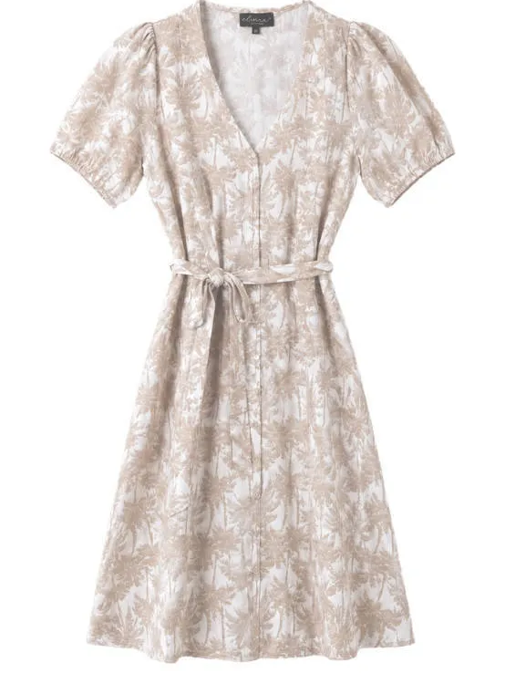 Elvira Collections blousejurk met ceintuur - beige, foto 3