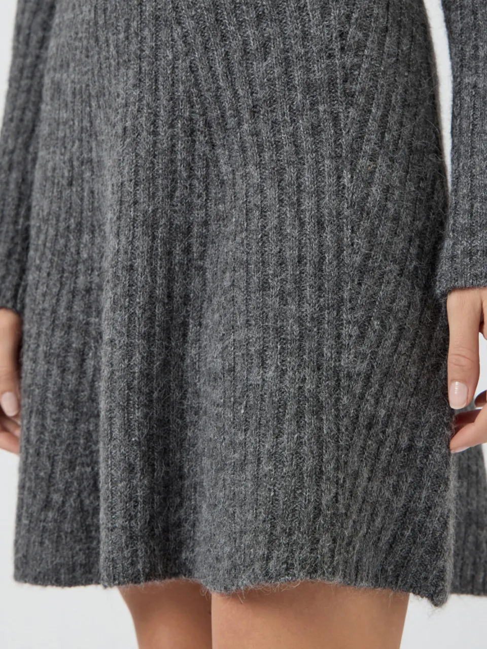 Yas Yasdolly gebreide jurk grijs, foto 8