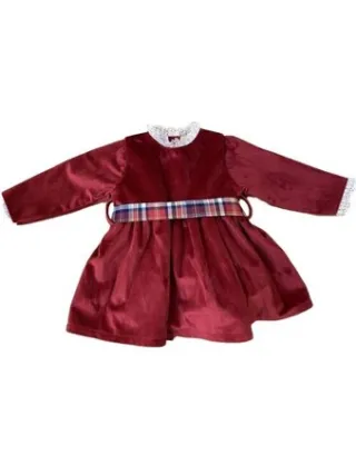 Baby Fashion Jurk Baby Fashion 528.13 VESTIDO TERCIOPELO Rojo Rood