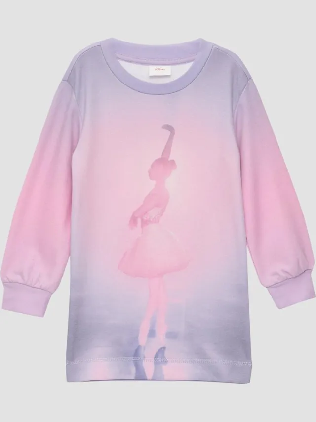 S.Oliver female - Jurk met kleurgradatie en print op de voorkant sering