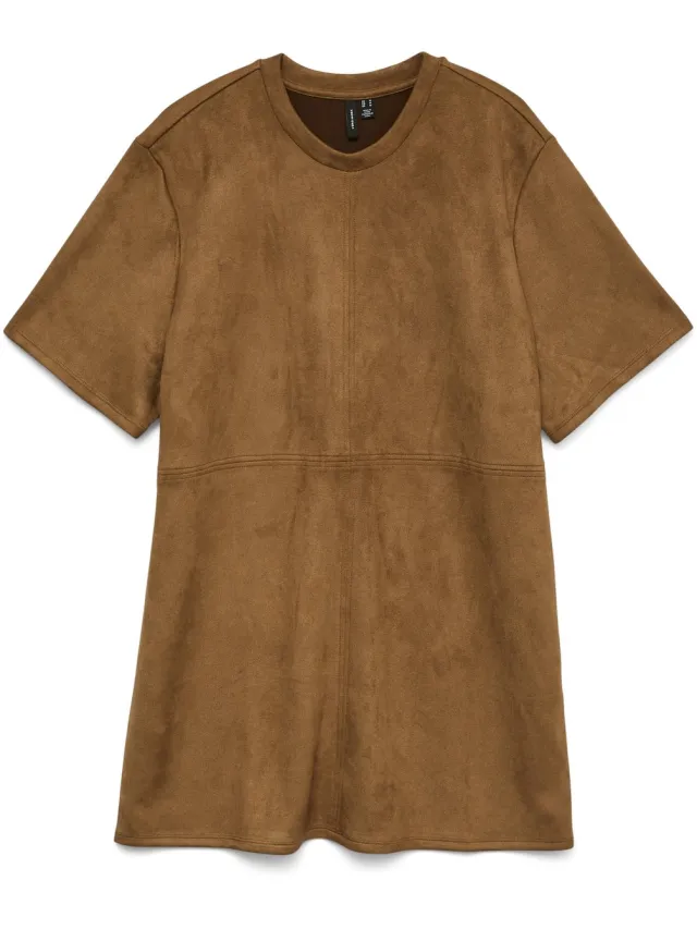 Vero Moda VMBELLA SS FAUX SUEDE SHORT DRESS JRS EX - Dames - Mini jurken Dachshund