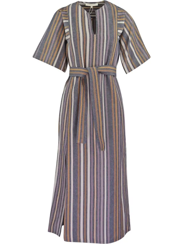 Vanessa Bruno gestreepte denim jurk Blauw