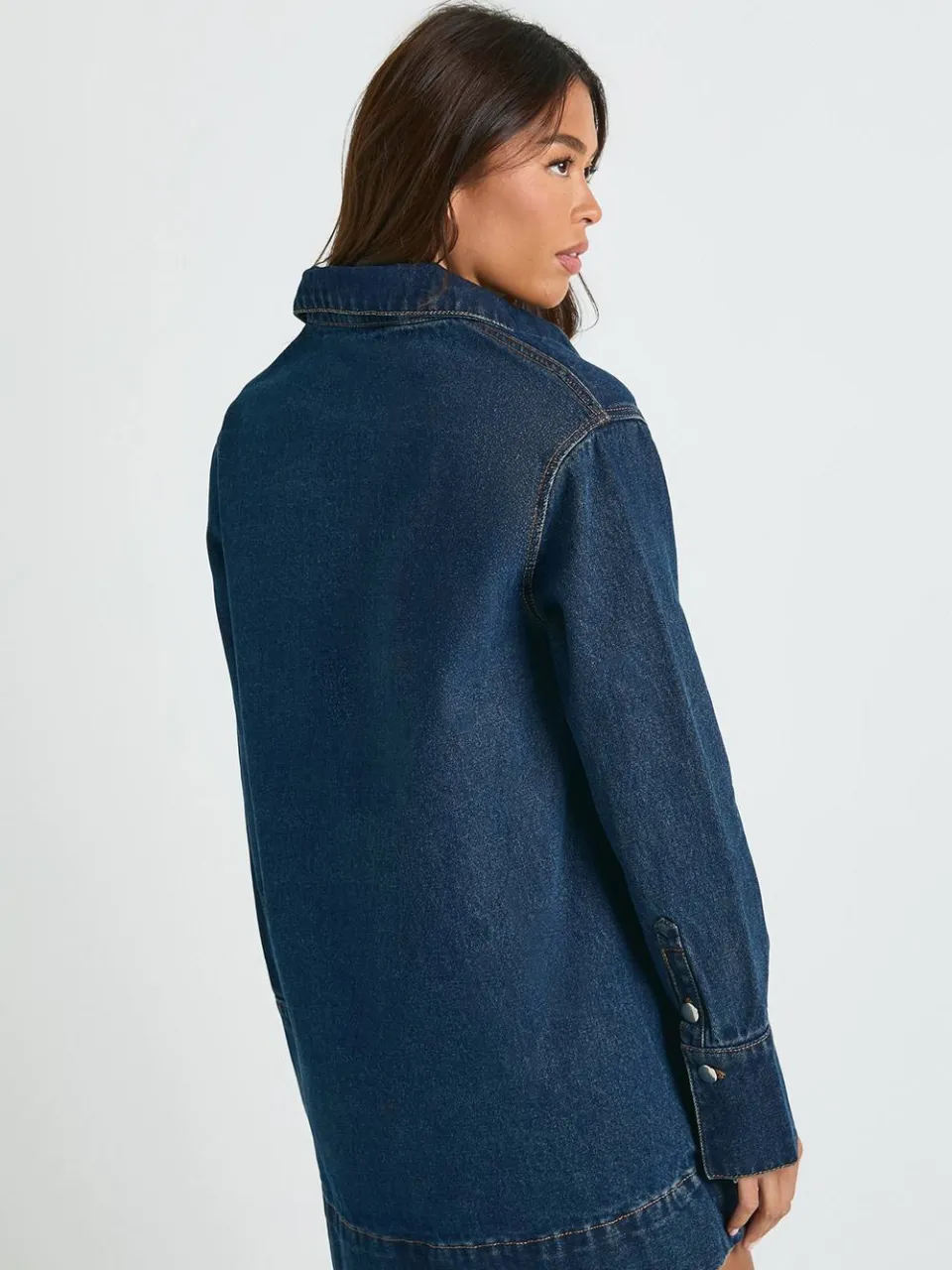 boohoo Dames Denimjurk met lange mouwen, foto 2