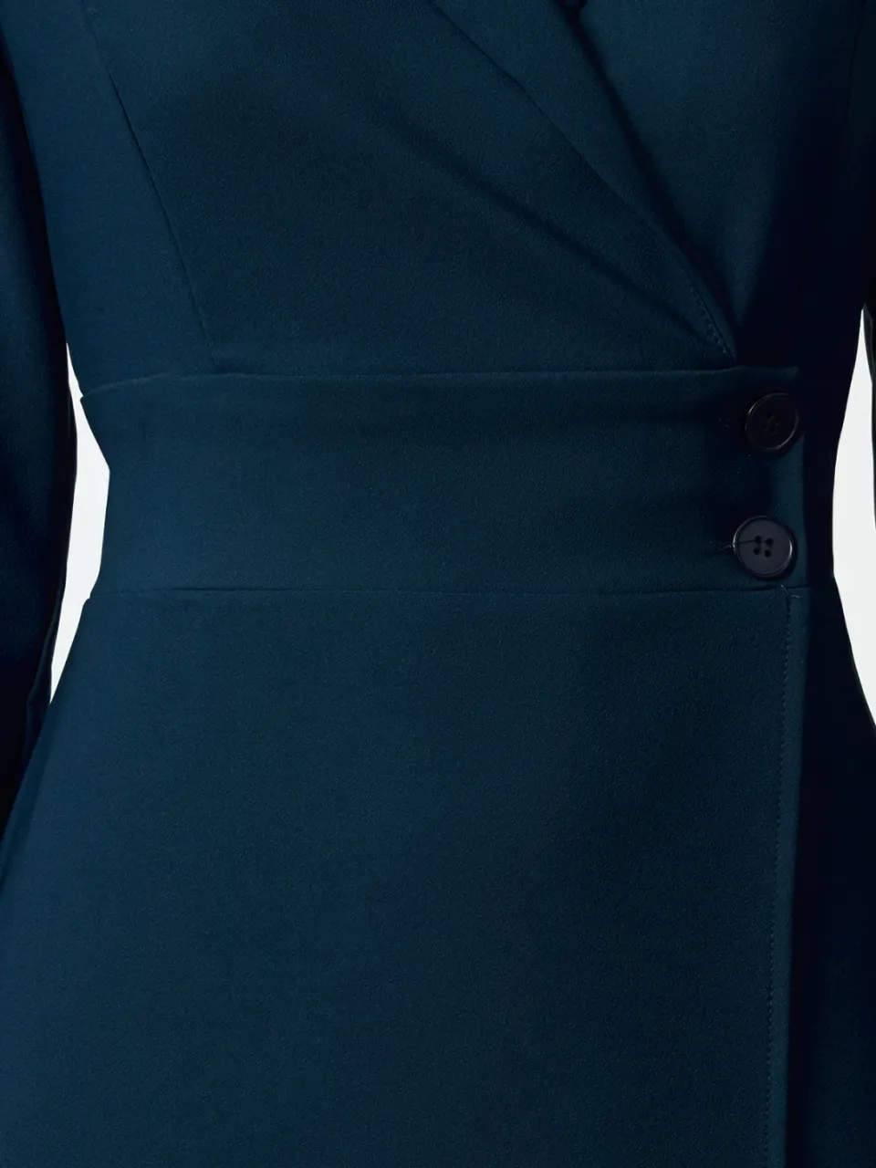 Trendyol TRENDYOLMİLLA Dames Blauw Effen Kort / Mini Lang Zakelijk Double-breasted Jurken, foto 2