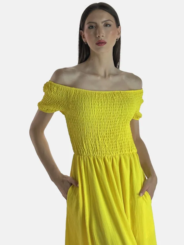 Elara Maxikleid Gelb