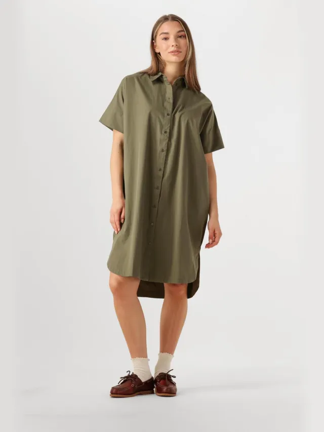 SELECTED WOMEN Dames Jurken Slfblair 2/4 Short Shirt Dress - Olijf