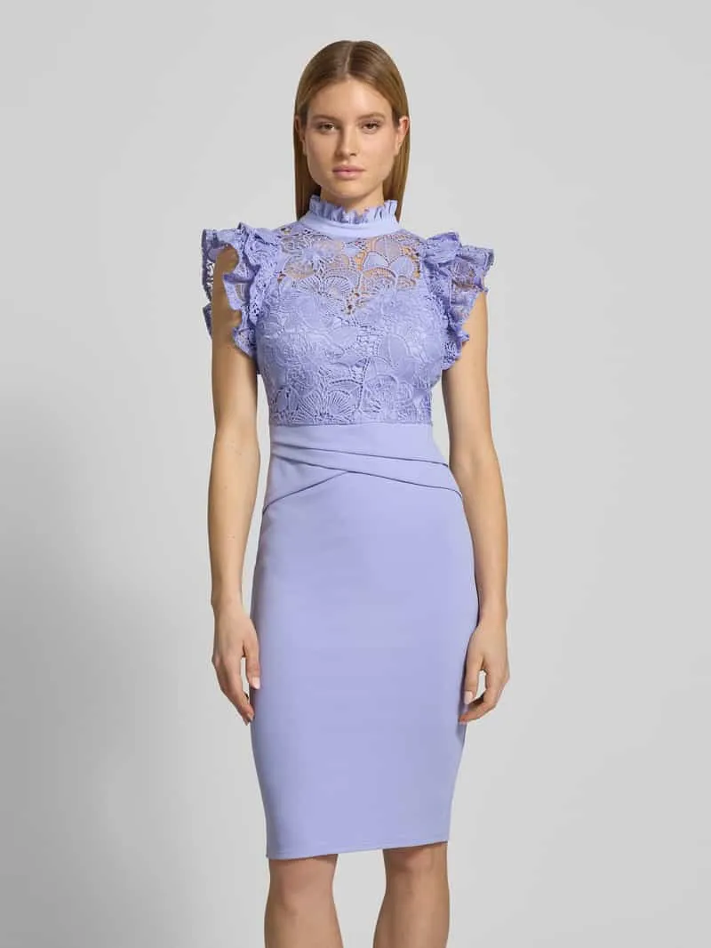 Lipsy slim fit midi-jurk met kant Lila