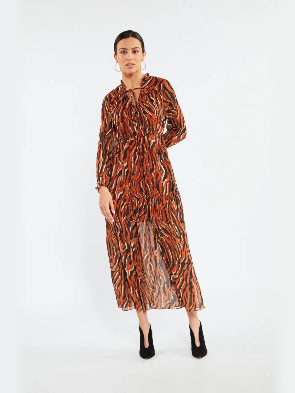 Faina Maxi jurk sookie Dames oranje